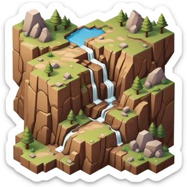 isometric rugged terrain tile sticker