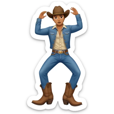 cowboy twerking sticker