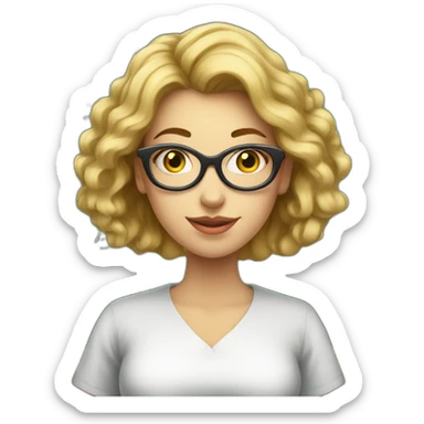 White woman wearing a Greek shirt and writing equations on a chalk board sticker