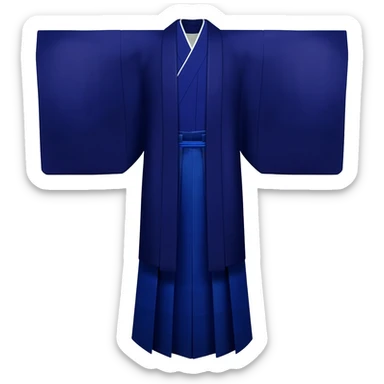 I said junihitoe in Navy rich royal blue shade & No other color added. But in emoji, i said (No face showing, just the junihitoe) please! sticker