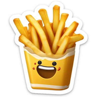 Fries with hot cheese sauce  sticker