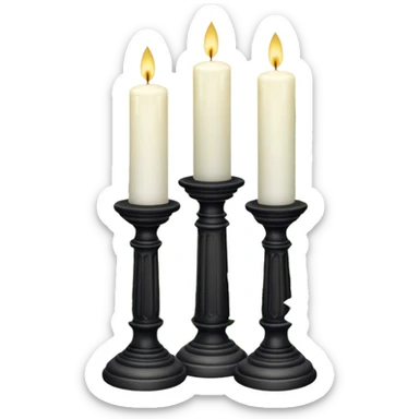 Aesthetic scene of Candles white and with flowers and marble pedestals and lush vines and ferns aesthetic decorations scenery  sticker
