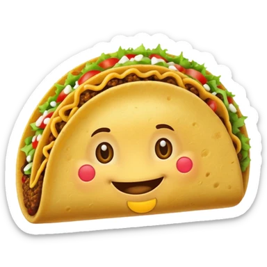 a taco smiling  sticker