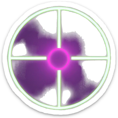 crosshair glowing neon sticker