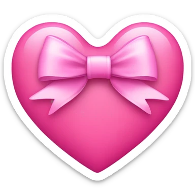 Pink light heart with a bow  sticker