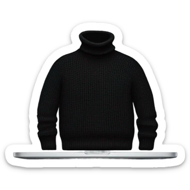 Steve Jobs black turtleneck on MacBook sticker