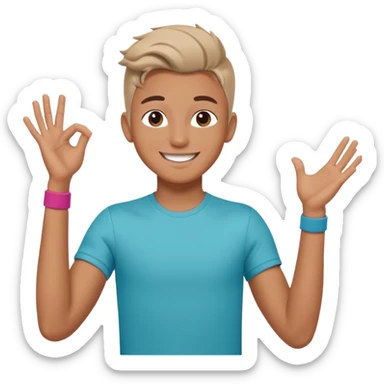 boy tiktok dance half body no tiktok logo sticker