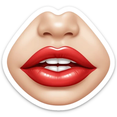 slightly parted lips, silver chrome material, glossy wet shine, seductive aesthetic sticker