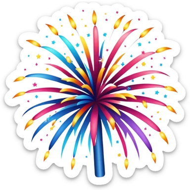 Fireworks colors sticker