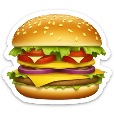 Un hamburger dans un style vintage des années 50 sticker