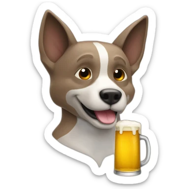 Chauve qui boit une biere sticker