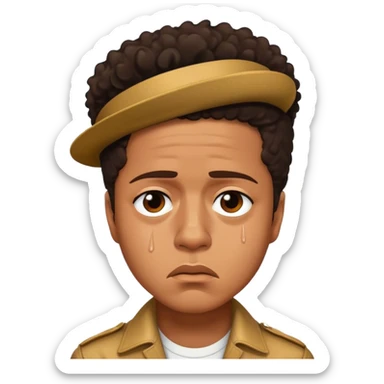bruno mars cry sticker