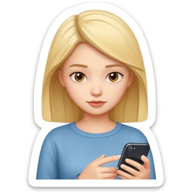 Girl texting  sticker
