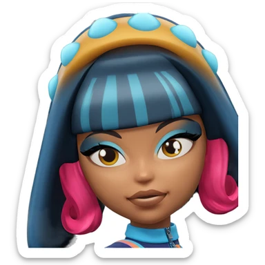 portrait of a girl sticker