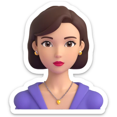 beautiful girl, glamorous look, confident expression sticker