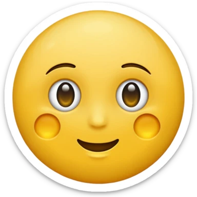 Mond ohne gesicht, gelb sticker