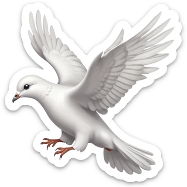 dove flying with its back facing me sticker