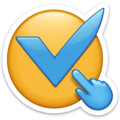 Create me an emoji that looks similar to the Facebook blue verification batch it's for my research sticker