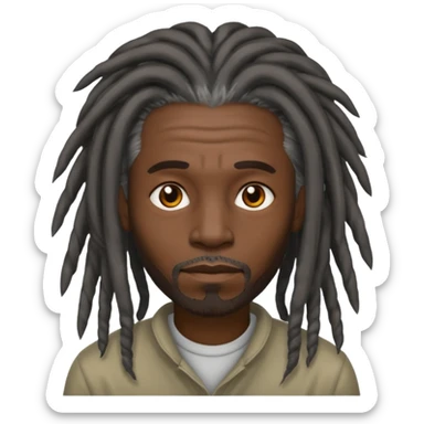 Homem negro de rasta grisalhos sticker