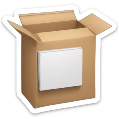 Open package with a white board and ramadan fanus inside of it sticker