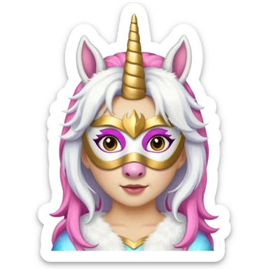 unicorn face scout girl sticker