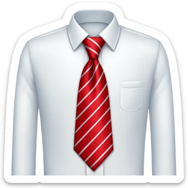 red necktie, professional attire accessory sticker