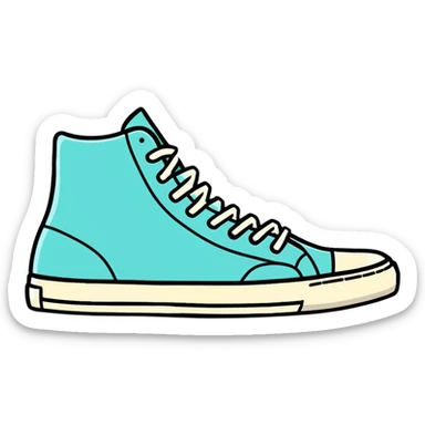 pair of retro sneakers sticker