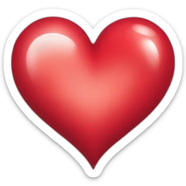 Coeur rouge a l’envers sticker