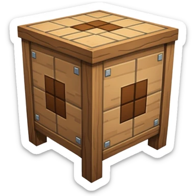 Minecraft crafting table sticker
