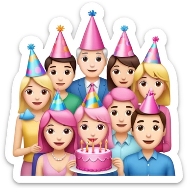 30th birthday pink celebration sticker