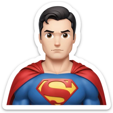 superman with cape sticker