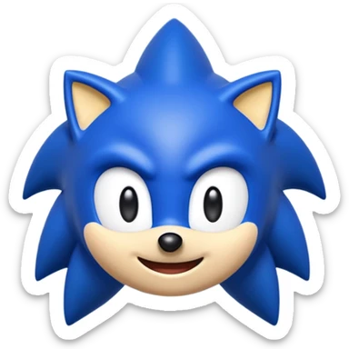 Crie um emoji iPhone do Sonic com expressão de raiva e felicidade entre outros sticker