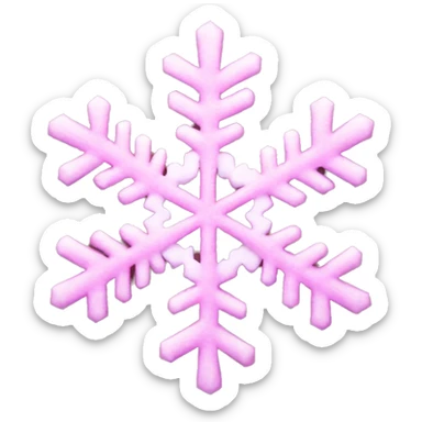 Pink snow flake sticker