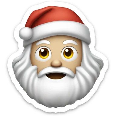 Pale  Santa scared  sticker