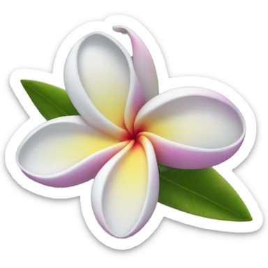 single plumeria flower sticker