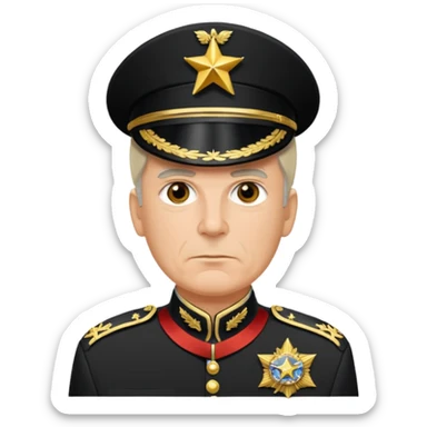 An American general in full uniform sticker