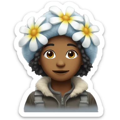 antarctica flower children sticker