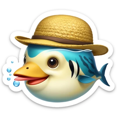 Um baleia fe óculos e boné sticker