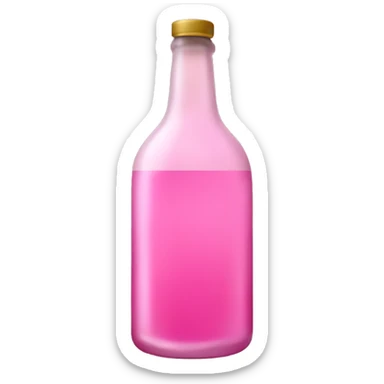 pink alcohol bottle sticker