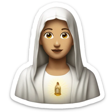The Virgin Mary realistic face sticker