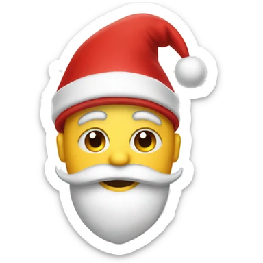 Cross on Santa Hat sticker