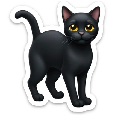 black cat sticker