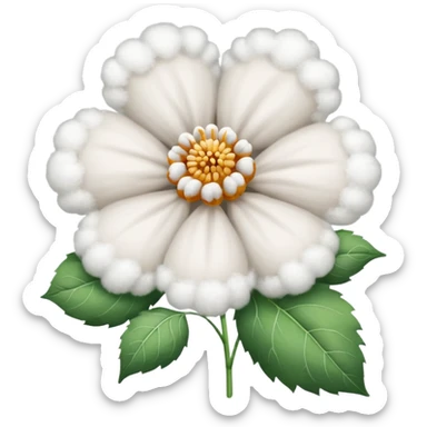 cotton flower emoji sticker