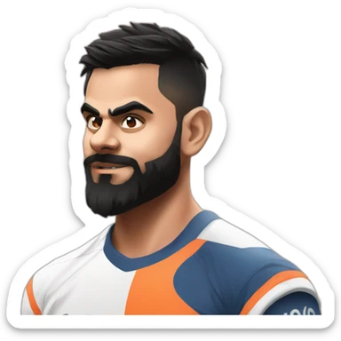 Virat Kohli Minimal Wallpaper sticker