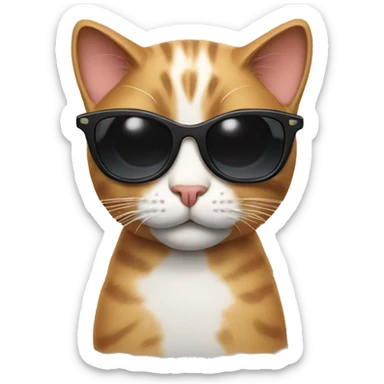 Cat with sunglasses sticker