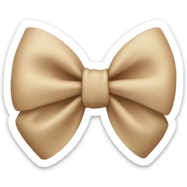 Beige bow sticker