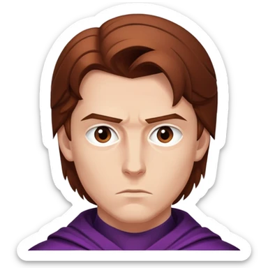 Young Erik Lehnsherr with brown hair, serious expression, before becoming Magneto sticker