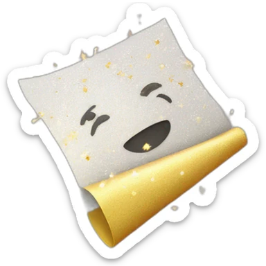 sparkles and paper sticker