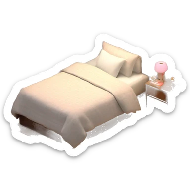 isometric-3d-cute-small-bedroom-teen-girl-interior sticker