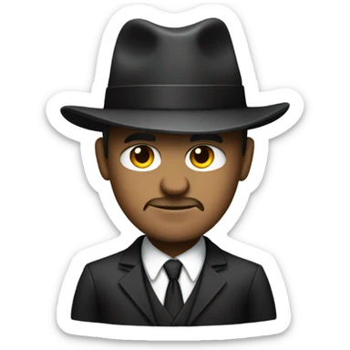 A mafia boss with a suit  sticker